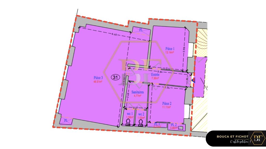 Appartement CHALON SUR SAONE (71100) BOUCA ET FICHOT TRANSACTIONS