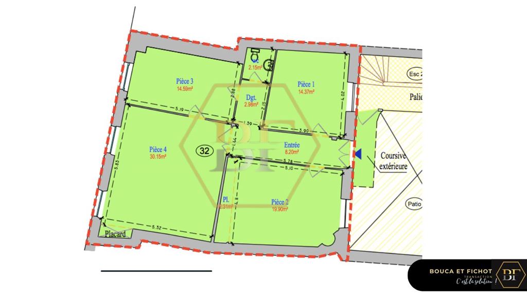 Appartement CHALON SUR SAONE (71100) BOUCA ET FICHOT TRANSACTIONS